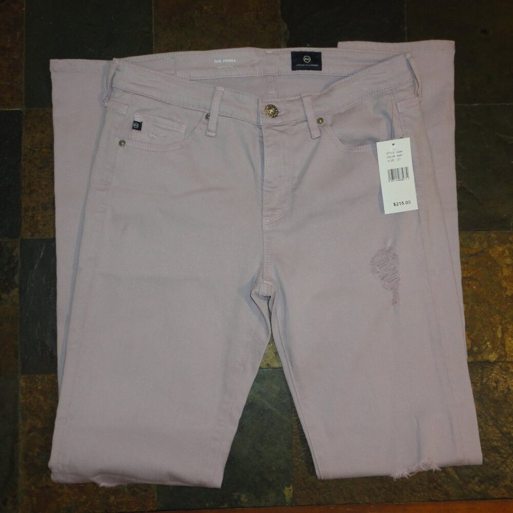 ADRIANO GOLDSCHMIED AG "The Prima" Cigarette Leg Violet Women's Jeans Sz 27 NWT!